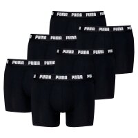 PUMA Men Boxer Shorts, 6-Pack - Everyday Boxers 6P, Cotton Stretch, Solid Colour Black/White L (Large)