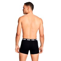 PUMA Men Boxer Shorts, 6-Pack - Everyday Boxers 6P, Cotton Stretch, Solid Colour Black/White L (Large)