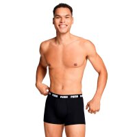 PUMA Herren Boxershorts, 6er Pack - Everyday Boxers 6P, Cotton Stretch, einfarbig Schwarz/Weiß M