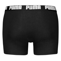 PUMA Herren Boxershorts, 6er Pack - Everyday Basic Boxers 6P, Cotton Stretch, einfarbig Schwarz/Weiß M