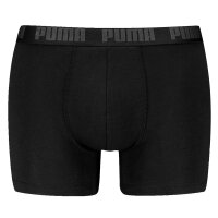 PUMA Men Boxer Trunks, 6-Pack - Everyday Basic Boxers 6P, Cotton Stretch, Solid Colour Black M (Medium)