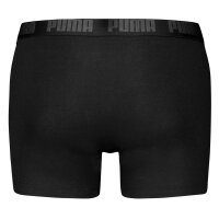 PUMA Men Boxer Trunks, 6-Pack - Everyday Basic Boxers 6P, Cotton Stretch, Solid Colour Black M (Medium)