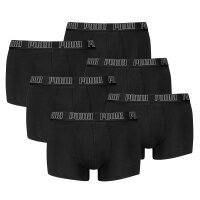 PUMA Men Boxer Shorts, 6-Pack - Everyday Trunks 6P, Cotton Stretch, Solid Colour Black L (Large)