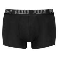 PUMA Herren Boxershorts, 6er Pack - Everyday Trunks 6P, Cotton Stretch, einfarbig Schwarz M