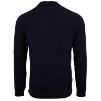LACOSTE Men Sweater - Round Neck, Cotton, Regular Fit Dark blue M (Medium)