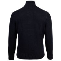 LACOSTE Men Sweater - Troyer Collar, Ribbed Knit, Wool Dark blue S (Small)