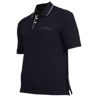 A|X ARMANI EXCHANGE Herren Poloshirt - Logo, Cotton Stretch, Kontraststreifen Dunkelblau S