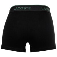LACOSTE Herren Boxershorts, 3er Pack - Trunks, Cotton Stretch Schwarz M