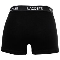 LACOSTE Herren Boxershorts, 3er Pack - Trunks, Cotton Stretch Schwarz M