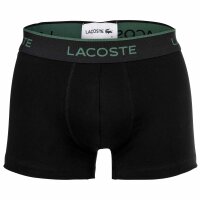 LACOSTE Herren Boxershorts, 3er Pack - Trunks, Cotton Stretch Schwarz XL