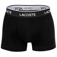 LACOSTE Herren Boxershorts, 3er Pack - Trunks, Cotton Stretch Schwarz XL