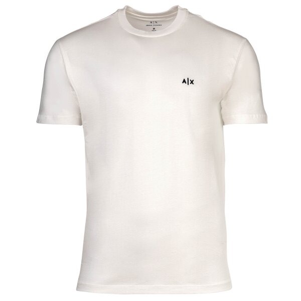 A|X ARMANI EXCHANGE Mens T-Shirt – Crew Neck, Short Sleeve, Logo, Cotton White S (Small)