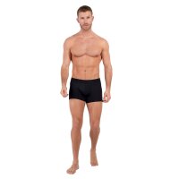 HOM Herren Boxershorts - Boxer Brief Supersoft, Unterhose, einfarbig Schwarz S
