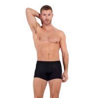 HOM Men Boxer Shorts - Boxer Brief Supersoft, Underwear, Plain Colour Black S (Small)