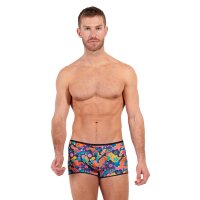 HOM Herren Boxershort - Trunk, Willy, Plume, federleicht Blau/Gelb/Pink S