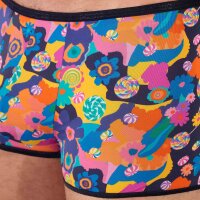 HOM Men Boxer Shorts - Trunk, Willy, Plume, Feather Light Blue/Yellow/Pink S (Small)