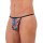 HOM Herren G-String - Willy, Plume, federleicht, Unterhose Blau/Gelb/Pink S