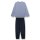 Sanetta Boys Pyjamas, long - teens, wolf print, single jersey, cotton Blue/Grey 140