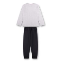 Sanetta Boys Pyjamas, long - Teens, motorcycle print, single jersey, cotton Light grey 140