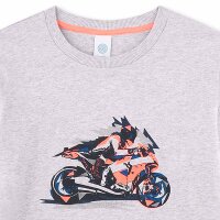 Sanetta Boys Pyjamas, long - Teens, motorcycle print, single jersey, cotton Light grey 140