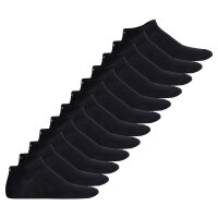 HUGO men sneaker socks, pack of 12 - plain, cotton blend, logo Black 43-46