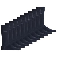 BOSS Herren Socken, 10er Pack - Kurzsocken, Baumwolle, Multipack, einfarbig Dunkelblau 39-42