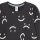 Sanetta Girls Pyjamas, long - Teens, Smiley all-over print, single jersey Black/White 140