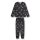 Sanetta Mädchen Schlafanzug, lang - Teens, Smiley-Allover , Single Jersey Schwarz/Weiß 140