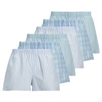 JACK&JONES mens woven boxer shorts, pack of 6 - JACMILANO WOVEN BOXERS 6 PACK , cotton Light Blue S (Small)