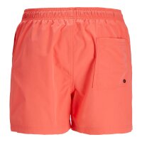 JACK&JONES Men Swim shorts 2-pack - JPSTMAUI JJSWIM SOLID AKM SN, swim trunks Black/Orange S (Small)