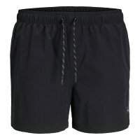 JACK&JONES Men Swim shorts 2-pack - JPSTMAUI JJSWIM SOLID AKM SN, swim trunks Black/dark blue S (Small)