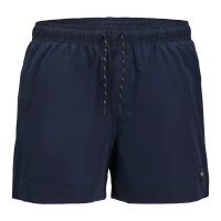 JACK&JONES Herren Badeshorts 2er Pack - JPSTMAUI JJSWIM SOLID AKM SN, Badehose Schwarz/Dunkelblau 2XL