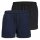 JACK&JONES Herren Badeshorts 2er Pack - JPSTMAUI JJSWIM SOLID AKM SN, Badehose Schwarz/Dunkelblau 2XL