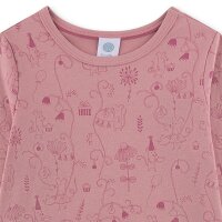 Sanetta Mädchen Schlafanzug, lang - Kids, Maus-Allover, Velour Rosa 104