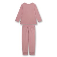 Sanetta Mädchen Schlafanzug, lang - Kids, Maus-Print, Velour Rosa 104