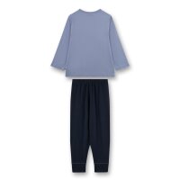 Sanetta Boys pyjamas, long - Kids, mammoth print, single jersey Blue 104