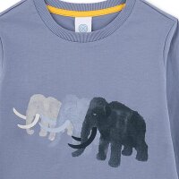 Sanetta Boys pyjamas, long - Kids, mammoth print, single jersey Blue 104