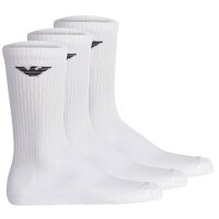 EMPORIO ARMANI Mens Quarter Socks, 3-Pack - SPORTY SPONGE, Ankle Socks, One Size White 39-46 (UK 5-12)