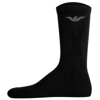 EMPORIO ARMANI Herren Socken, 3er Pack - SPORTY SPONGE, Short Socks, One Size Weiß/Schwarz/Blau 39-46