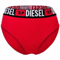 DIESEL Damen Highwaist-Slips, 6er Pack - SAM-D-CORE, Cotton Stretch, Logobund Schwarz/Rot/Weiß XS
