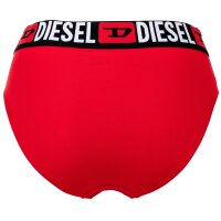 DIESEL womens high-waist briefs, 6-pack - SAM-D-CORE, cotton stretch, logo waistband Black/Red/White XS (X-Small)