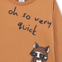 Sanetta Boys Pyjamas, long - Kids, red panda print, single jersey Brown 116