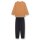 Sanetta Boys Pyjamas, long - Kids, red panda print, single jersey Brown 116