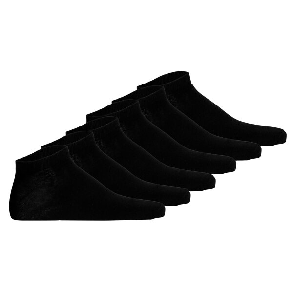 DIESEL Unisex Sneakersocken, 6er Pack - SKM-GOST-SIXPACK, Low Cut, einfarbig Schwarz 39-42