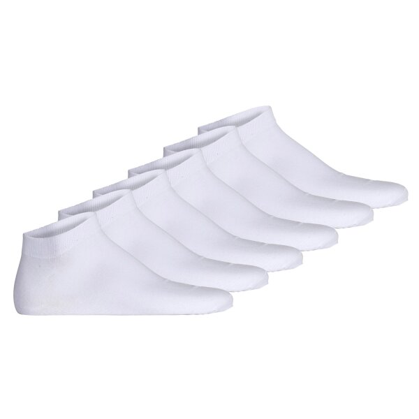 DIESEL Unisex Sneakersocken, 6er Pack - SKM-GOST-SIXPACK, Low Cut, einfarbig Weiß 35-38