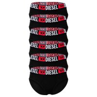 DIESEL womens briefs, 6-pack - OXY-D-CORE, cotton stretch, logo waistband Black XS (X-Small)