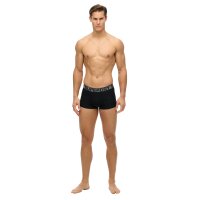 Superdry Herren Boxershorts, 3er Pack - Trunk Triple Pack, Logobund, Cotton Stretch Schwarz/Grau M