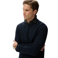 Superdry Herren Strickpullover - Cotton Texture Jumper, Pullover, Rundhals, einfarbig Dunkelblau L
