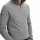 Superdry Men Knitted Sweater with Zip Stand-Up Collar - Cotton Texture Henley, Sweater, Plain Light grey M (Medium)