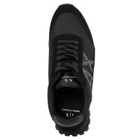A|X ARMANI EXCHANGE Herren Sneaker - Microsuede, Mesh, Retro, Logo Schwarz EU 41